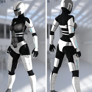 Scifi 3D armoured female suit for Daz studio and poser | inLite studio ...