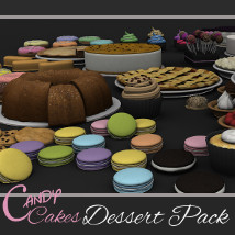 3D Dessert Pack for Daz studio & Poser 3D